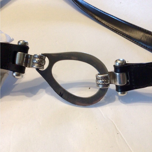 Women’s black leather with silver buckle - Picture 2 of 5